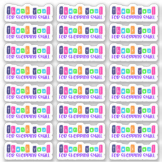 Bedankt voor het kopen van kleine vinyl Sticker