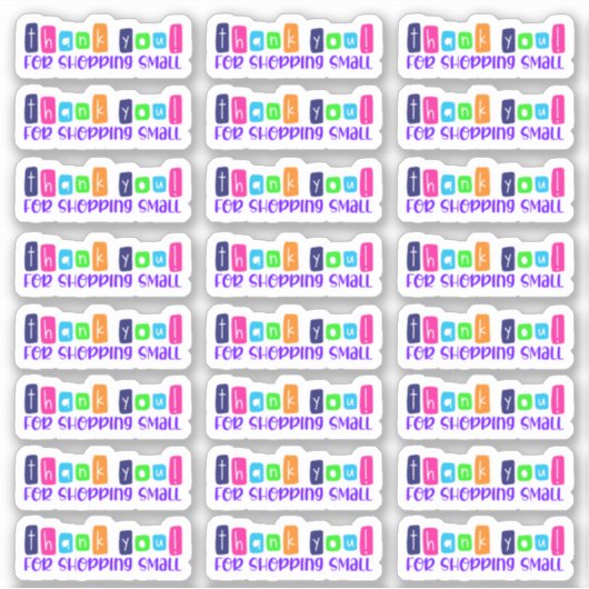 Bedankt voor het kopen van kleine vinyl Sticker (Voorkant)