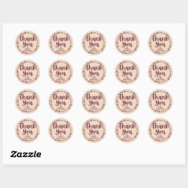 Bedankt voor het kopen van zelfgemaakte ronde sticker