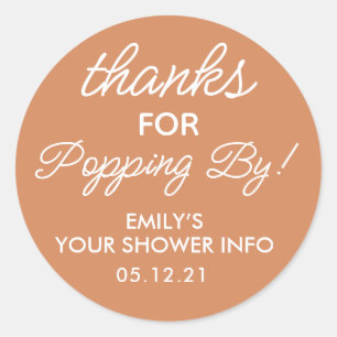 Bedankt voor het langskomen Baby Shower Favor Stic Ronde Sticker