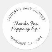 Bedankt voor het langskomen Engagement Trouwfeest Ronde Sticker (Voorkant)