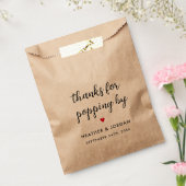 Bedankt voor het langskomen Feest Popcorn Bedankzakje (Gezegeld)