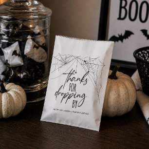 Bedankt voor het langskomen Spiderweb Halloween Bedankzakje
