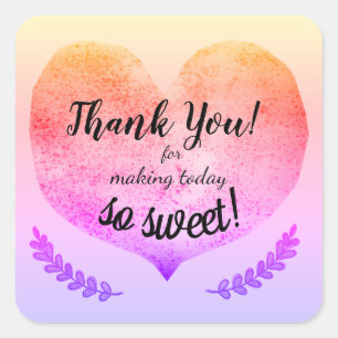 Bedankt voor het maken van vandaag zo mooi Big Gra Vierkante Sticker
