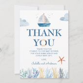 Bedankt voor het Nautical Baby shower. (Voorkant)