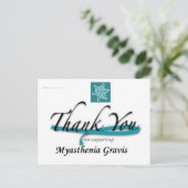 Bedankt voor het ondersteunen van Myasthenia gravi Briefkaart (Staand voorkant)
