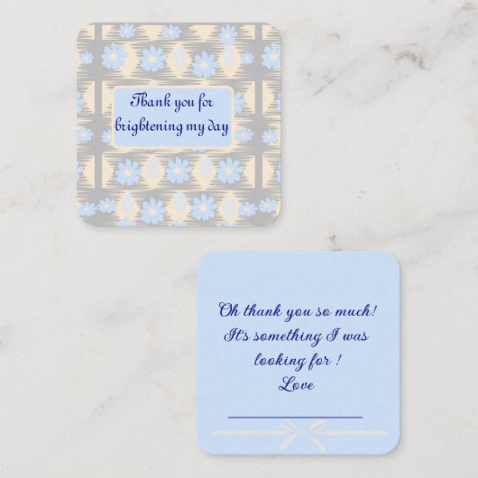 Bedankt voor het ophelderen van mijn dag notitiekaartje (Voorkant / Achterkant)