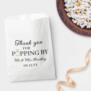 Bedankt voor het poppen door diamanten ring bruilo bedankzakje