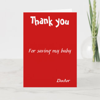 Bedankt voor het redden van mijn baby dokter