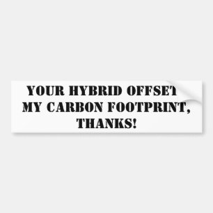 bedankt voor het rijden op hybride voertuigen bumpersticker