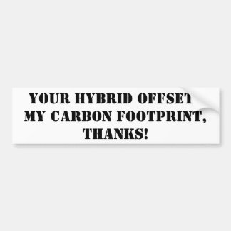 bedankt voor het rijden op hybride voertuigen bumpersticker