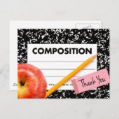 Bedankt voor het schoolthema briefkaart (Voorkant / Achterkant)