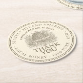 Bedankt voor het speciale Onderzetter van de Honey (Gebogen)