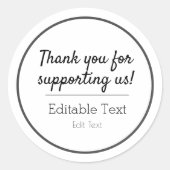 Bedankt voor het steunen Sticker (Voorkant)