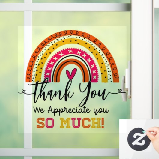 Bedankt voor het tekenen van waardering voor klant raamsticker (Huis)