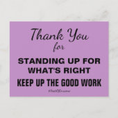 Bedankt voor het verzet van de partij briefkaart (Voorkant)