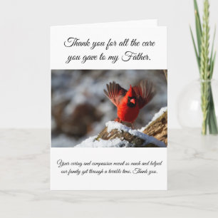 Bedankt voor het verzorgen van mijn vaders verplee kaart