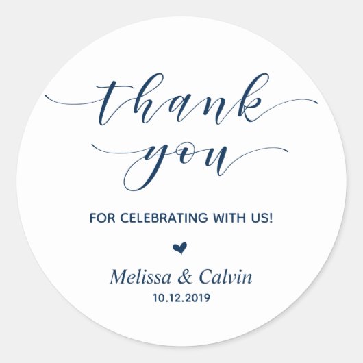 Bedankt voor het vieren met ons, Birthday Ronde Sticker (Voorkant)