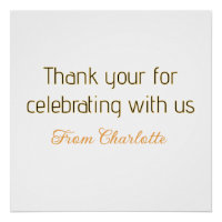 bedankt voor het vieren met ons geel zwart eenvoud