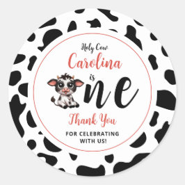 Bedankt voor het vieren met ons ronde sticker