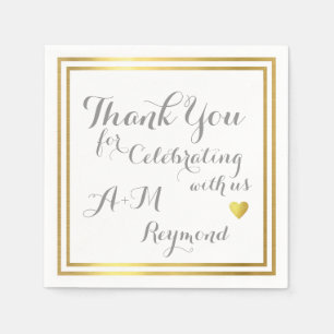 Bedankt voor het vieren met ons servetten
