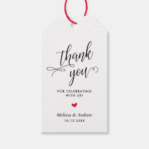 Bedankt voor het vieren met ons, Wedding Cadeaulabel