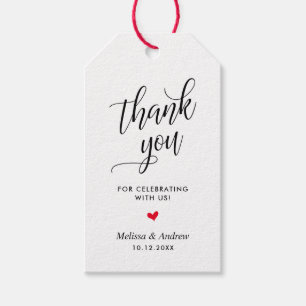 Bedankt voor het vieren met ons, Wedding Cadeaulabel