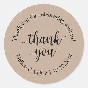 Bedankt voor het vieren met ons Wedding Sticker