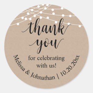 Bedankt voor het vieren met ons Wedding Sticker