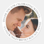 Bedankt voor het vieren van een Amerikaanse foto-g Ronde Sticker (Voorkant)