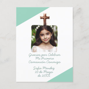 Bedankt voor het vieren van mijn Eerste Communie m Briefkaart