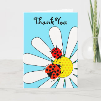 Bedankt voor het vriendschap met Ladybugs op Daisy Kaart