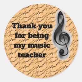 Bedankt voor het waarderen van mijn muziekdocent ronde sticker