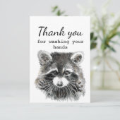 Bedankt voor het wassen van je handen Leuk Wasbeer (Staand voorkant)