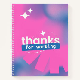 Bedankt voor het werken, Roze Blauwe Droom Notitieboek