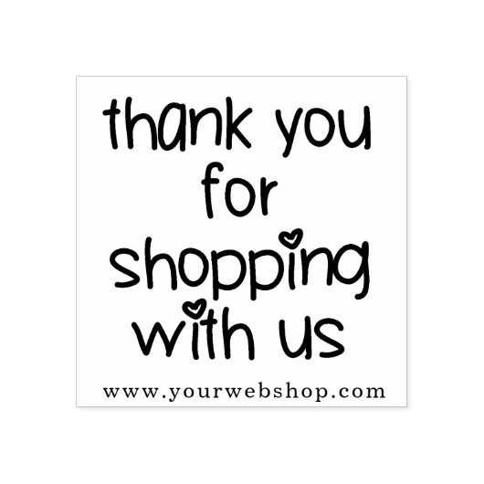Bedankt voor het winkelen bij ons - Small Business Rubberstempel (Afrduk)