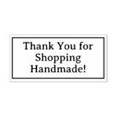Bedankt voor het winkelen Handmade Rubberstempel (Afrduk)