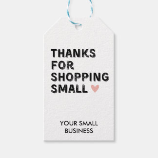 Bedankt voor het winkelen | Kleine ondernemingen Cadeaulabel