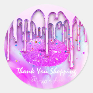 Bedankt voor het winkelen van Lipgloss Makeup Body Ronde Sticker
