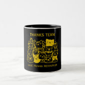 Bedankt voor het zakelijk team tweekleurige koffiemok (Center)