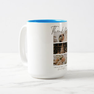 Bedankt voor het zijn van een deel van onze dag mo tweekleurige koffiemok