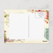 Bedankt voor het zijn van je  hand met bloemen briefkaart (Achterkant)