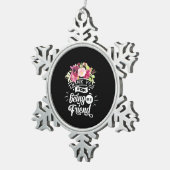 Bedankt voor het zijn van mijn vrienden tin sneeuwvlok ornament (Rechts)