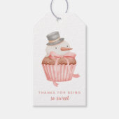 Bedankt voor het zoete Snowman Gift Label Cadeaulabel (Voorkant)