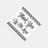  Bedankt voor het zwarte en witte huwelijk Servetten (Hoek)