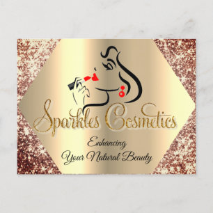 Bedankt voor je aankoop Gold glitter Briefkaart