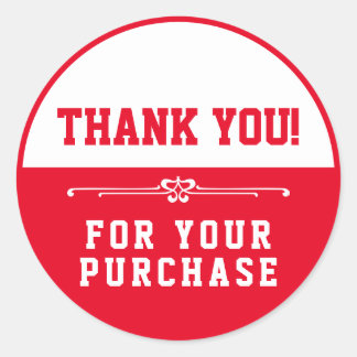 Bedankt voor je aankoop ronde sticker