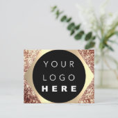 Bedankt voor je aankoop roos Gold logo Briefkaart (Staand voorkant)