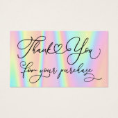 bedankt voor je aankoop visitekaartje (Voorkant)