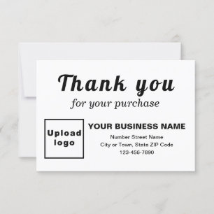 Bedankt voor je aankoop voor je witte platte kaart